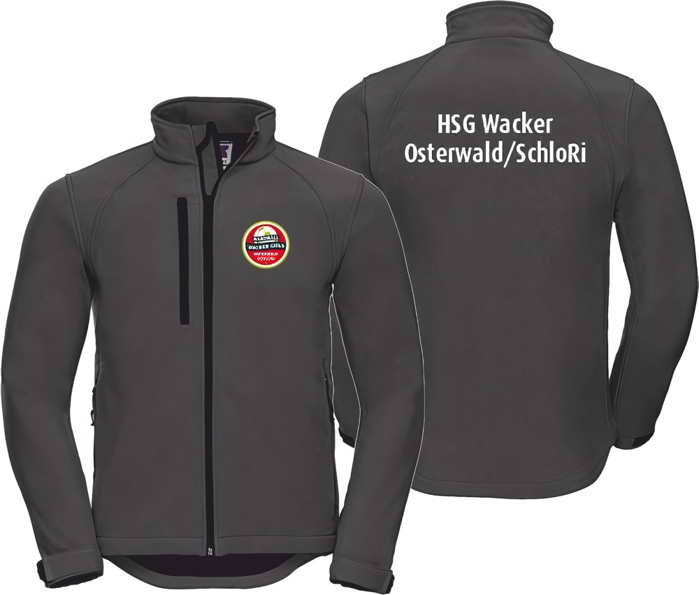 HSGWackerOsterwaldSchloRiBasicSoftshelljackeUnisex43800Titanium-XXL