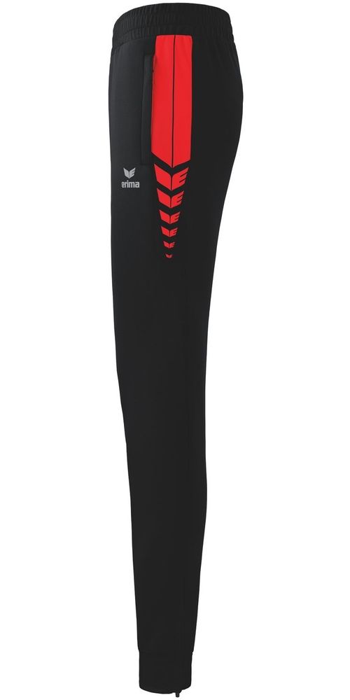 ErimaDamenJogginghoseSixWingsWorkerHose22-0004SchwarzRot-34XXS