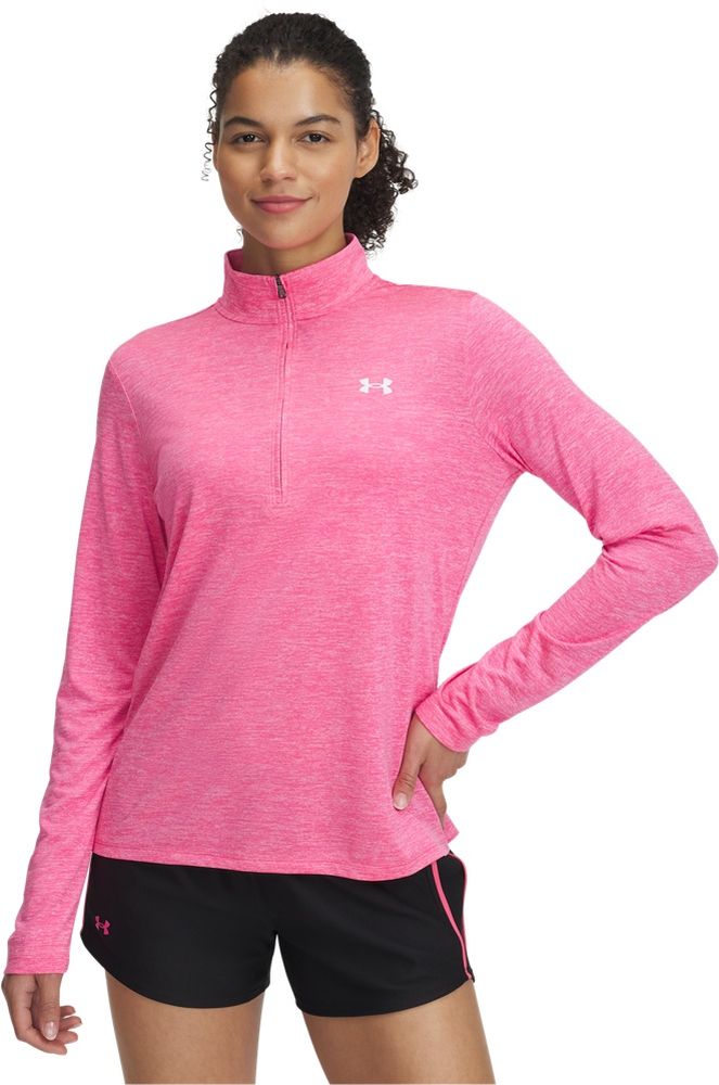 UnderArmourDamenLongsleeveTech12Zip-Twist1384225Pink672-LUSLG