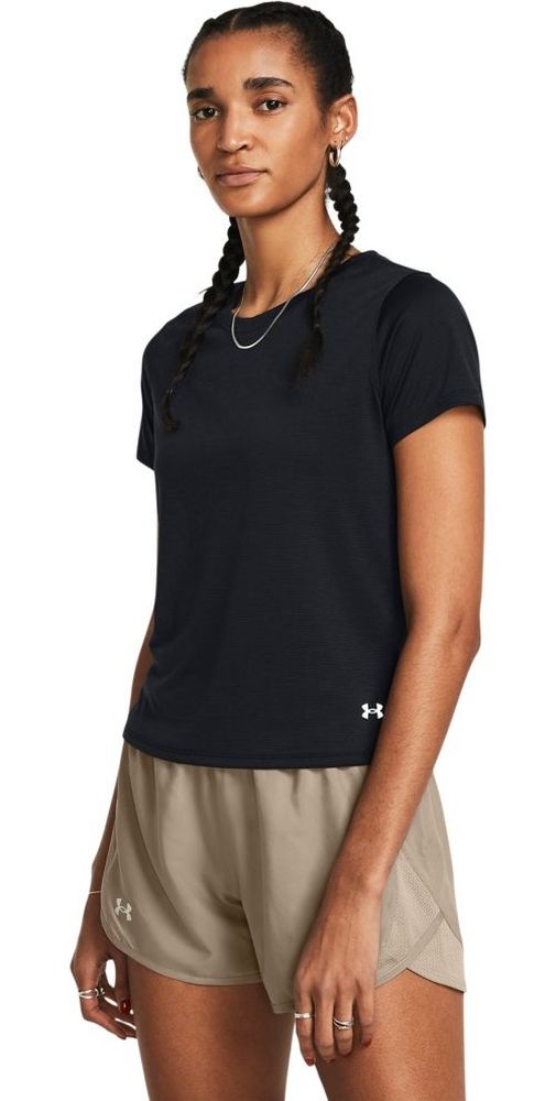 UnderArmourDamenT-ShirtUaLaunchShortsleeveBlack001-LUSLG