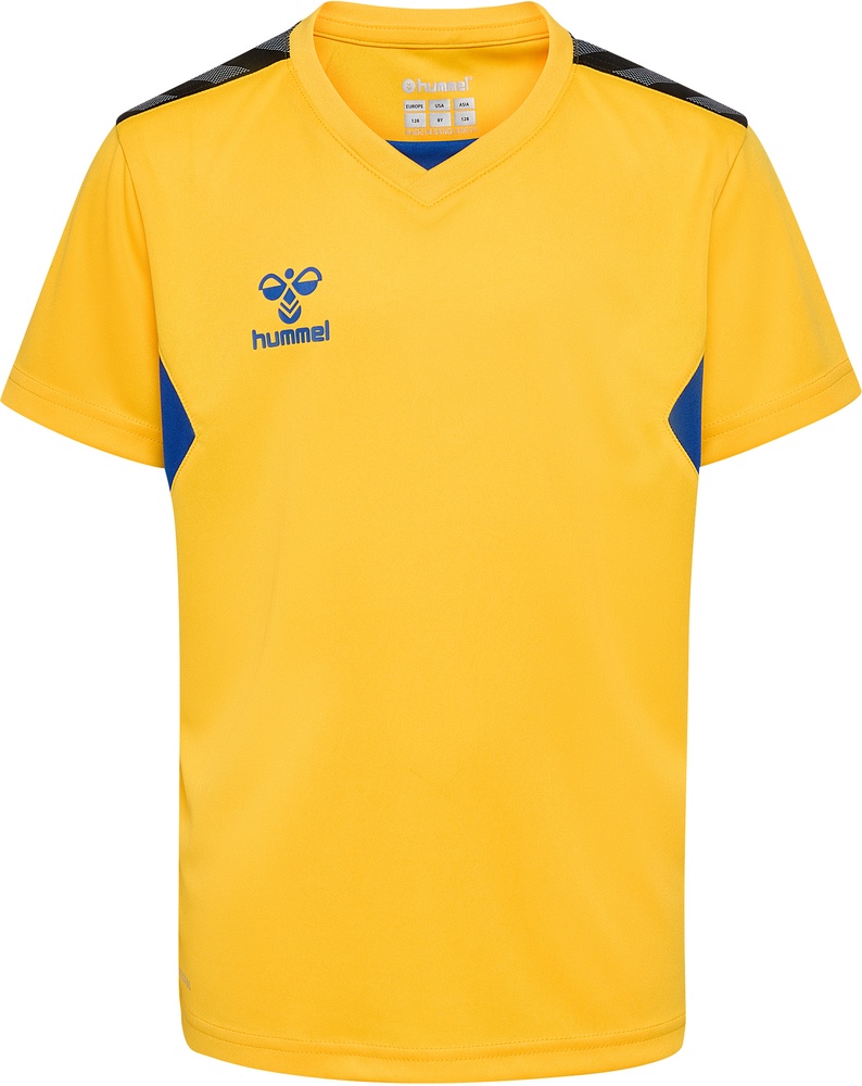 HummelKinderT-ShirtTopHmlauthenticPlJerseySSKidsSportsYellowTrueBlue-116