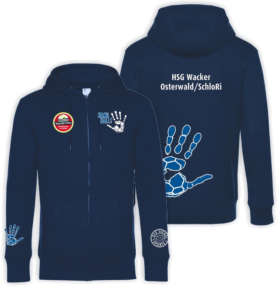 HSGWackerOsterwaldSchloRiHandballHoodie-JackeUnisex24642NavyBlueBlau-XXL