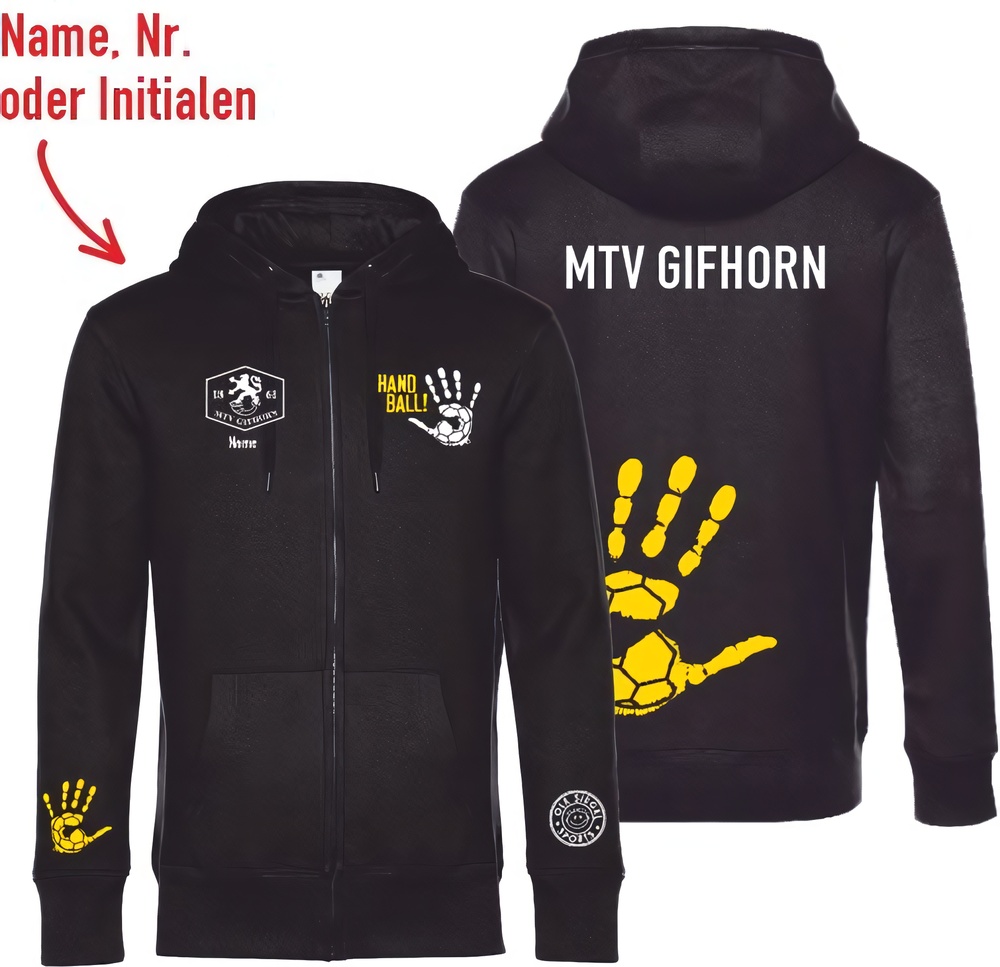 MTVGifhornBasicHoodie-JackeUnisex24642BlackGelb-XXL