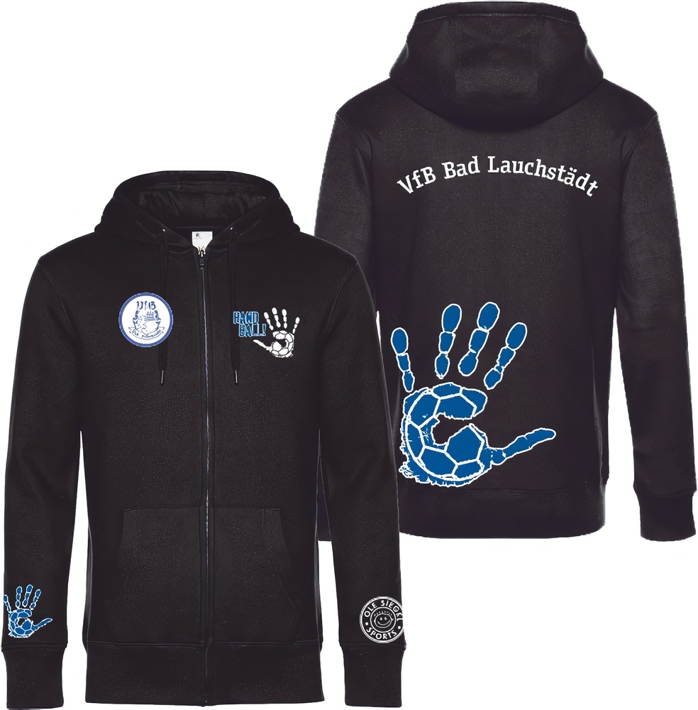 VfBBadLauchstdtBasicSweatjackeUnisex24642Black-XXL