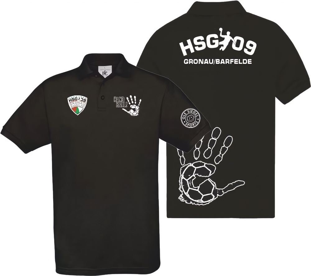 HSG09GronauBarfeldeBasicPoloUnisex54942SchwarzSchwarz-XXL