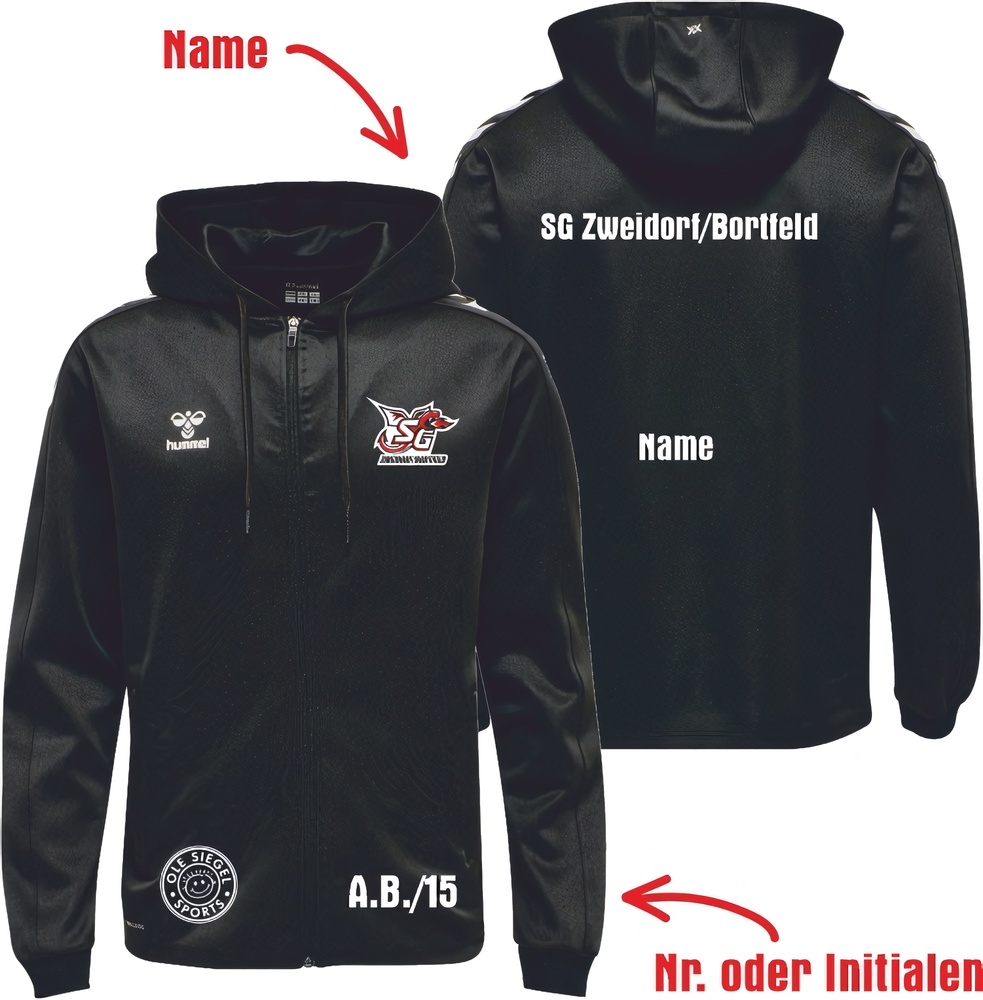 SGZweidorfBortfeldKinderHummelhmlCore20PolyZipHoodieSweatKids230854