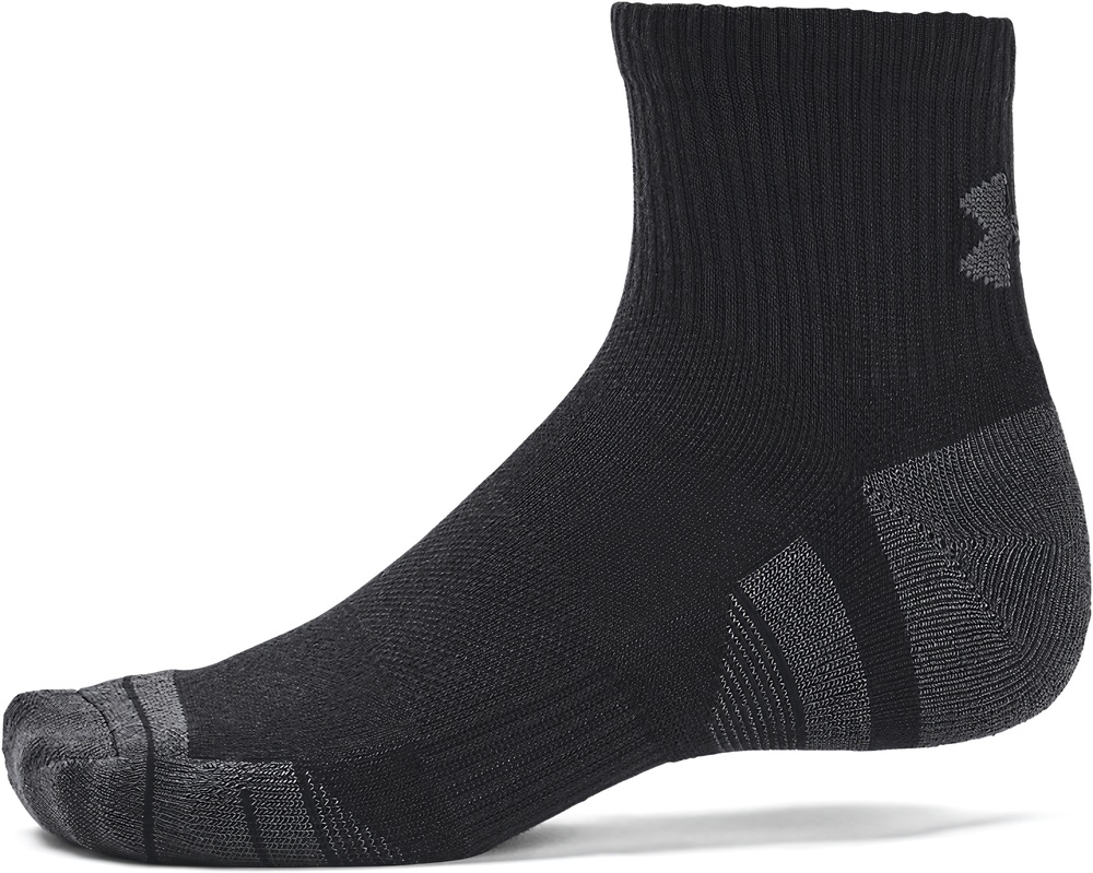 UnderArmourSockenUAPerformanceTech3PkQtrBlack-MUSMD