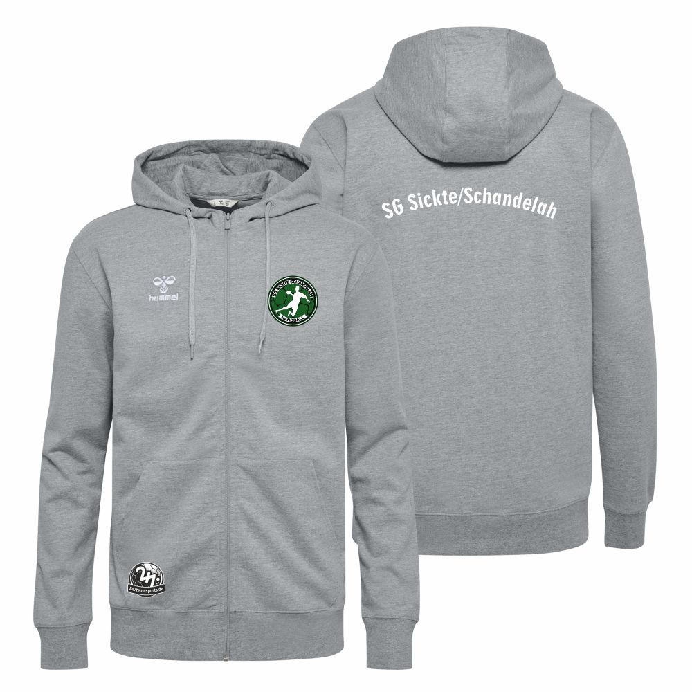 SGSickteSchandelahKinderHummelhmlGO20CottonZipHoodieKids224838GreyMelange-140-ca10Jahre