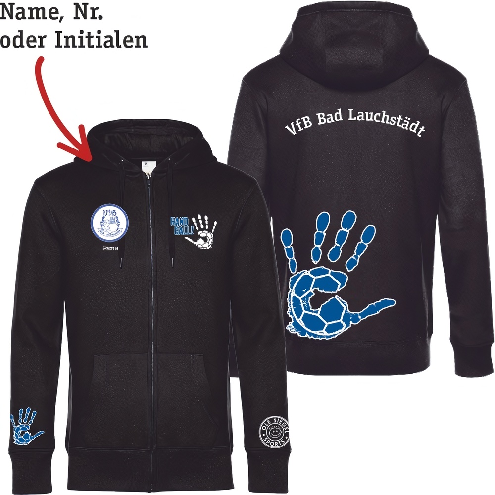 VfBBadLauchstdtBasicSweatjackeUnisex24642Black-XXL