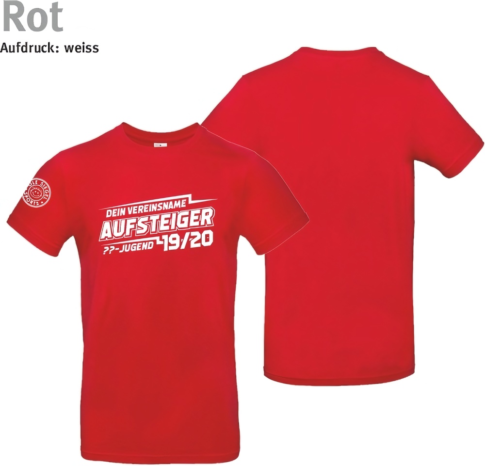 247CollectionT-ShirtAufstiegshirtBlitzTU03TRed-XS