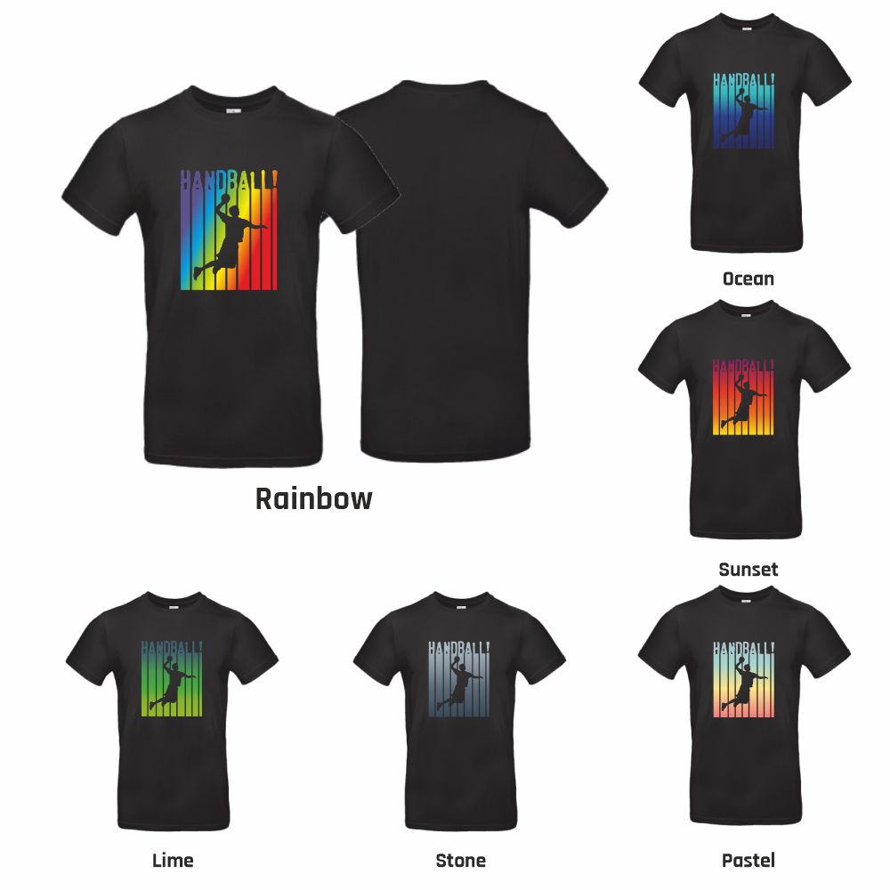 HandballFashionT-ShirtStripesTU03TBlack-XS