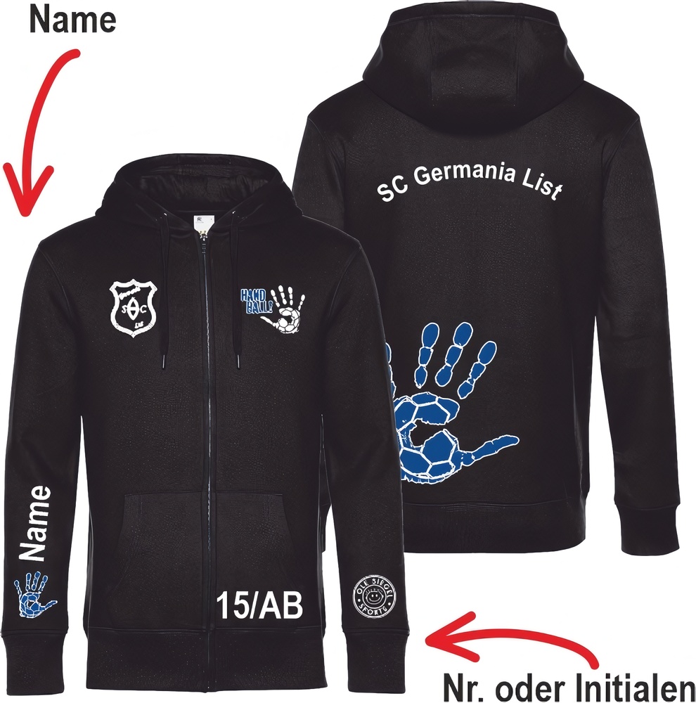 SCGermaniaListBasicSweatjackeUnisex24642Schwarz-XXL