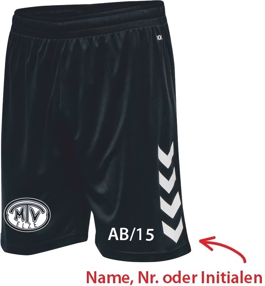 MTVElzeDamenHandballHummelhmlCore20PolyShortsLadymitVereinslogo230831LBlack-XXL