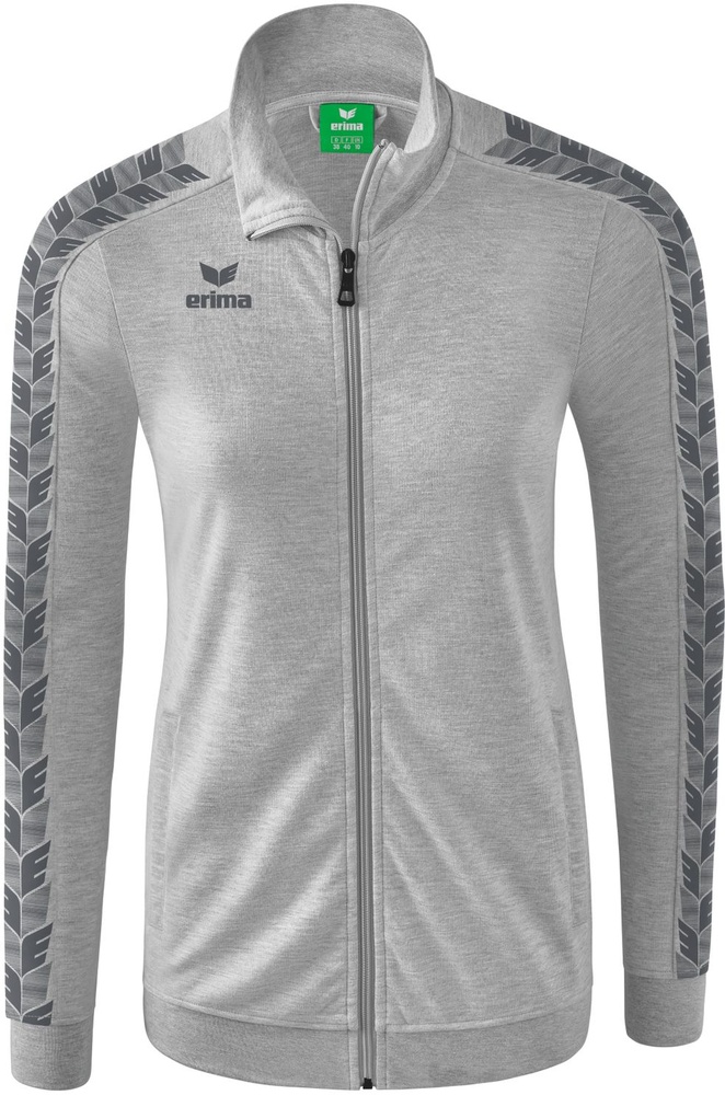 ErimaDamenTrainingsjackeEssentialTeamTracktopJacke22-0060HellgrauMelangeSlateGrey-34XXS