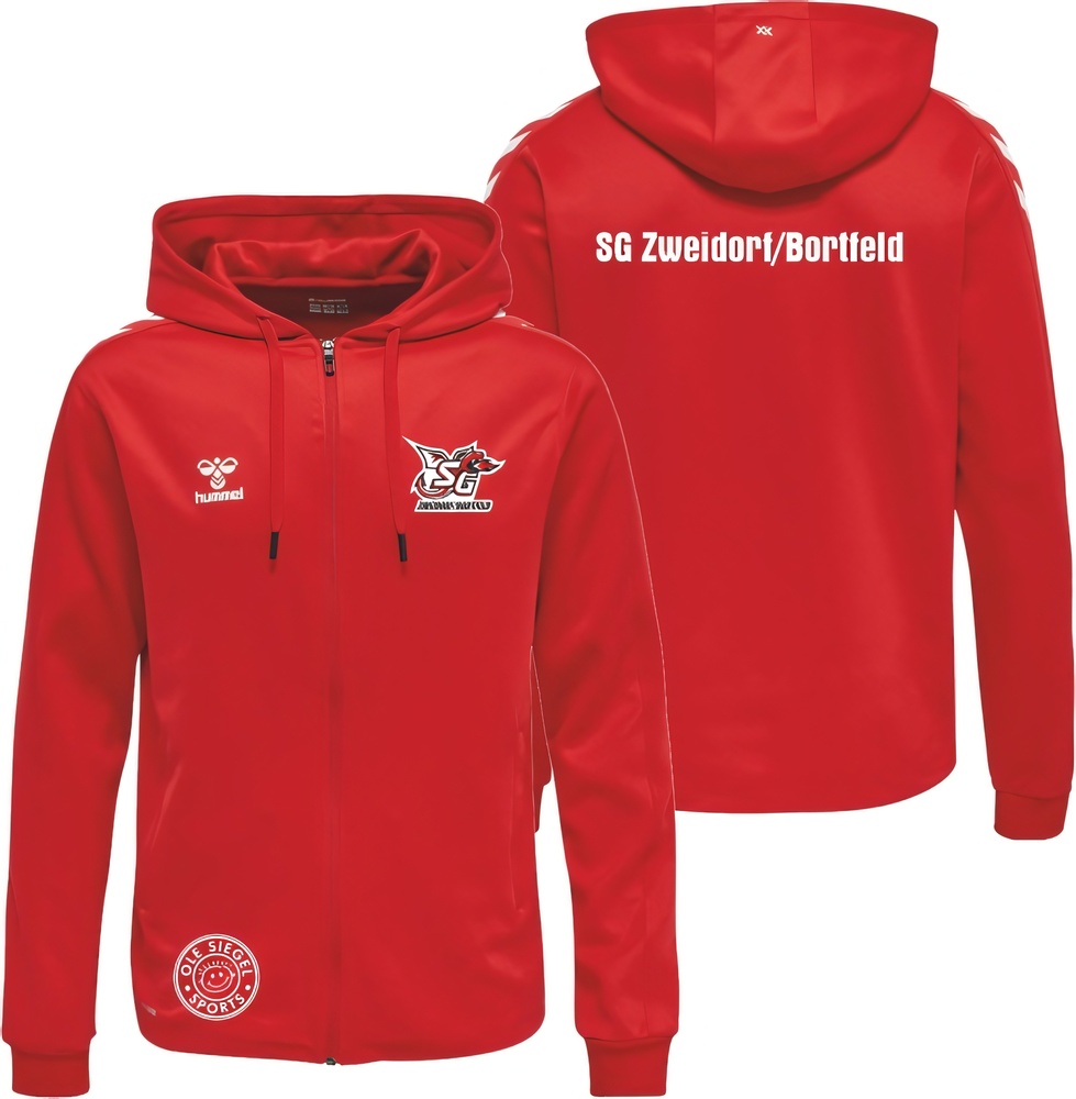 SGZweidorfBortfeldKinderHummelhmlCore20PolyZipHoodieSweatKids230854TrueRed-116-ca6Jahre