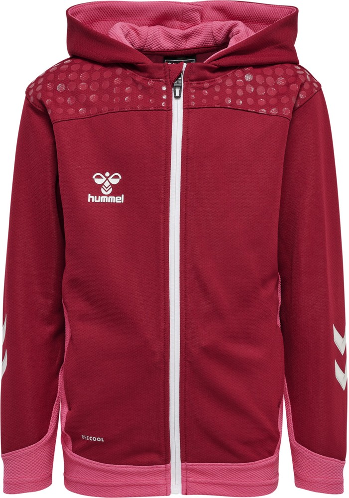 HummelKinderHoodieHmlleadZipPolyHoodieKidsBikingRed-116