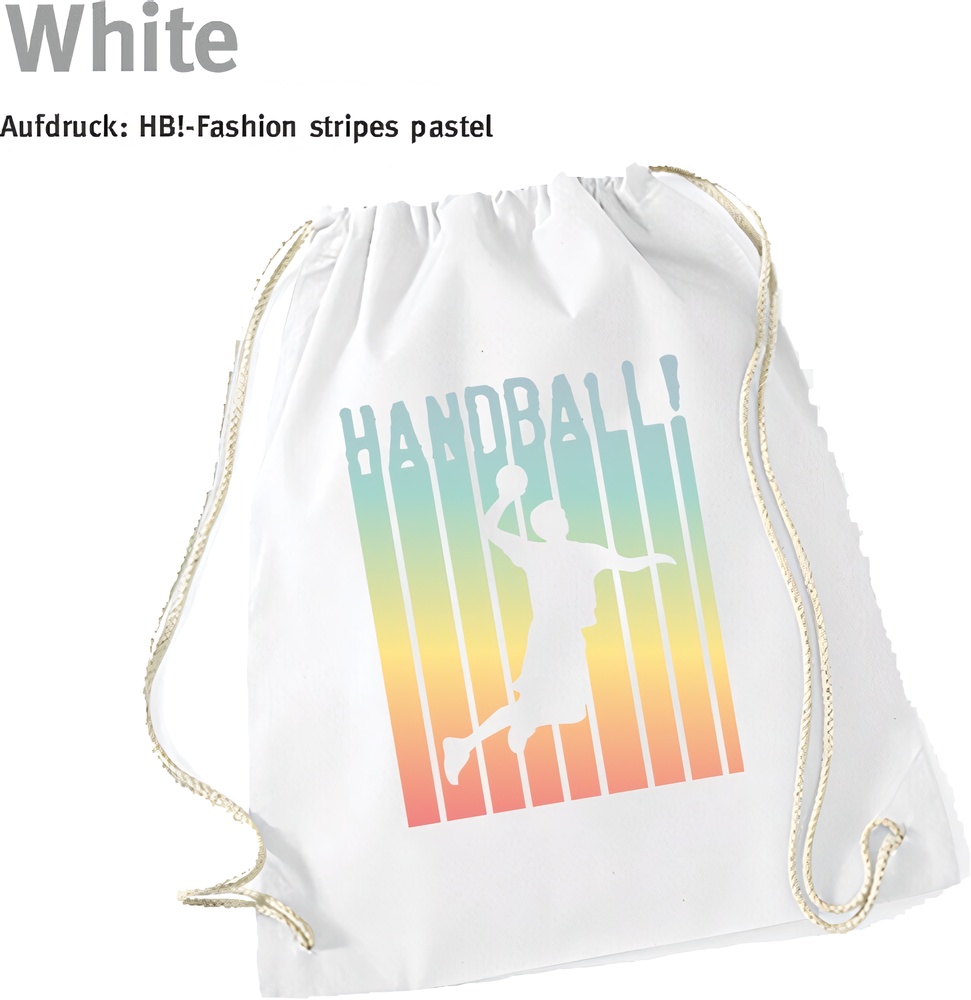HandballFashionTurnbeutelDrawstringStripes60257Snowwhite