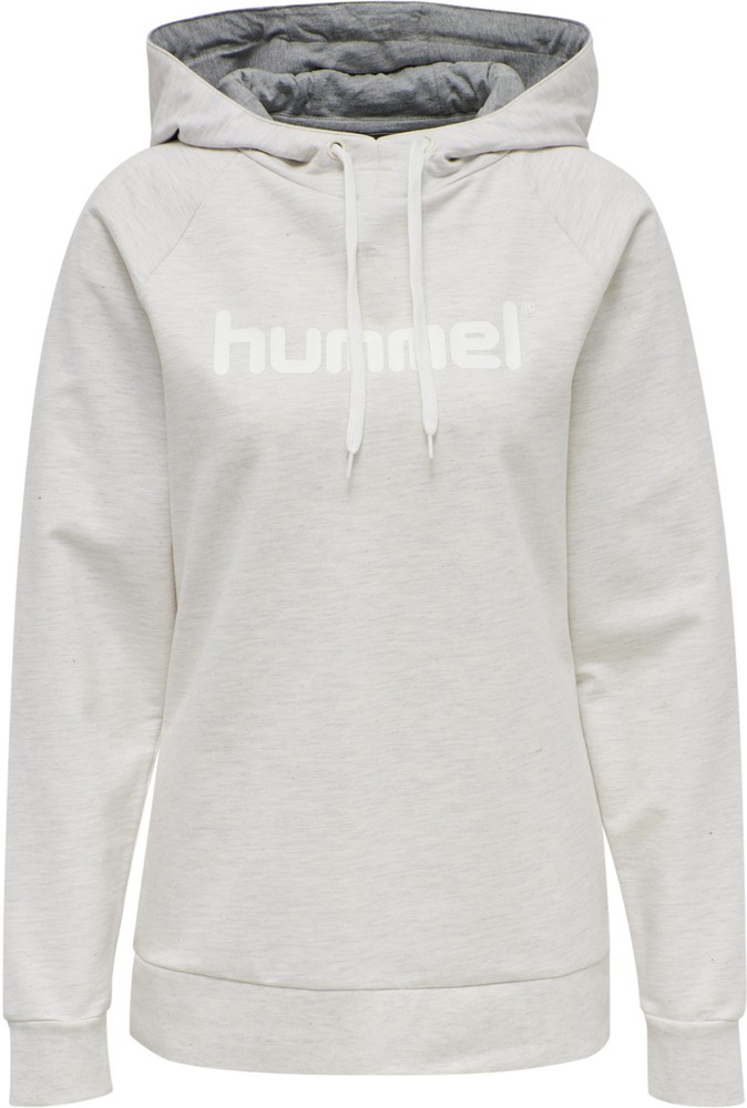 HummelDamenHoodieHmlgoCottonLogoHoodieWomanEgretMelange-XXL