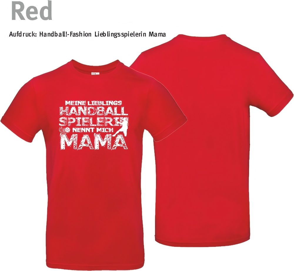 HandballFashionT-ShirtLieblingsspielerinMamaTU03TRed-XS