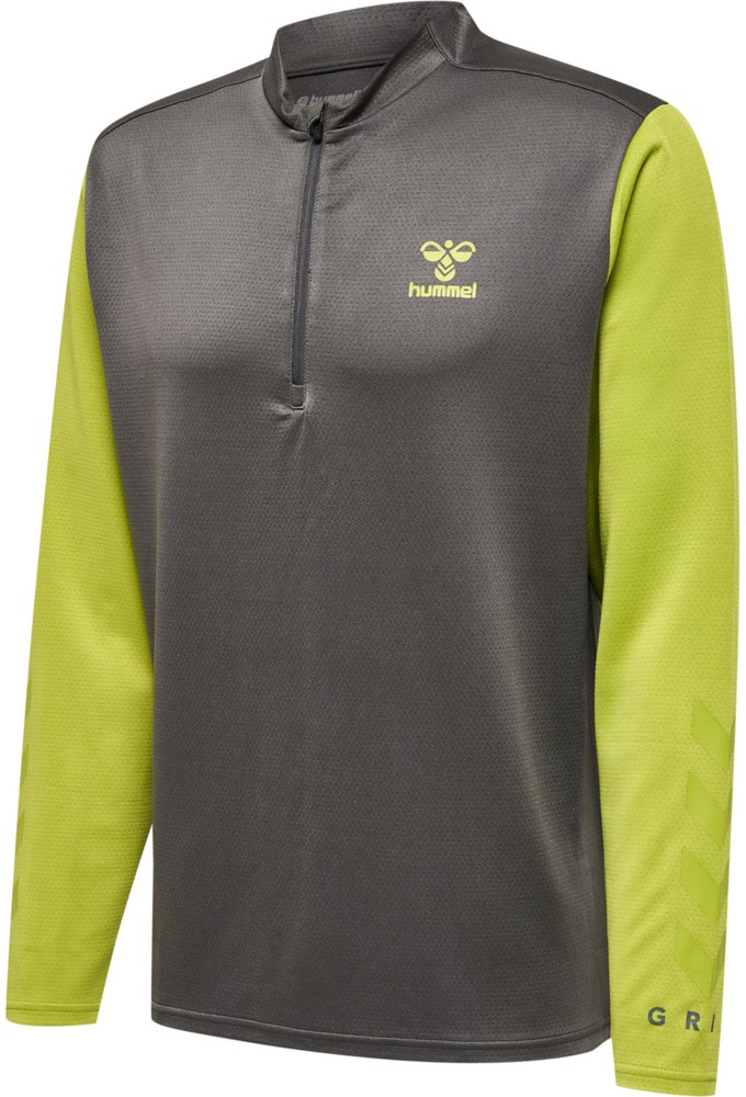 HummelHalf-ZipSweatshirtHmlongrid12ZipPolySweatForgedIronDarkCitron-XXL