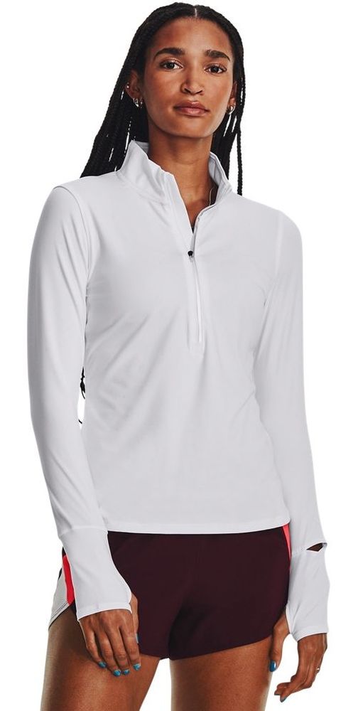 UnderArmourDamenLongsleeveLaunchProHalfZip1379349White100-LUSLG