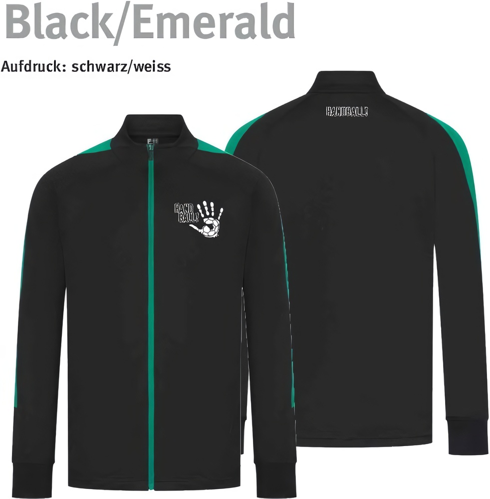 HandballCollectionTrainingsjackeLV871Black-Emerald-XXS