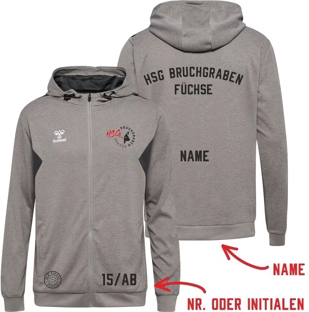 HSGBruchgrabenFchseHummelhmlAuthenticPLZipHoodieUnisex219979GreyMelange-XXL