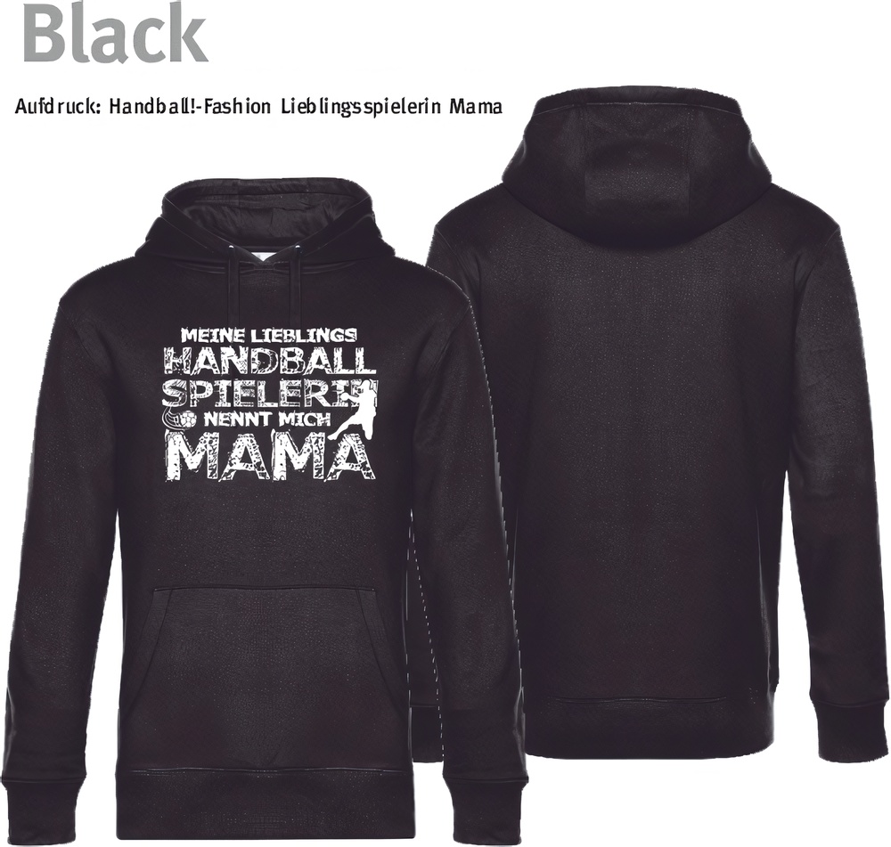 HandballFashionHoodieLieblingsspielerinMamaWU02KBlackPure-XS