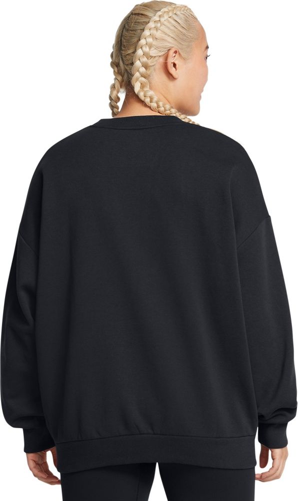 UnderArmourDamenT-ShirtRivalFleeceOsCrewBlack001-LUSLG