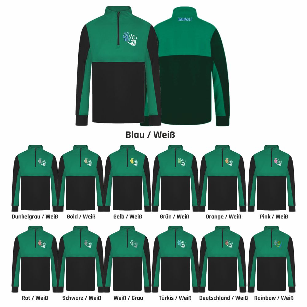 HandballCollection14ZipTrainingsjackeLV874Black-Emerald-XXS