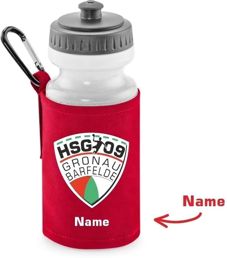 HSG09GronauBarfeldeUniversalBasicTrinkflaschemitHalterQD440ClassicRed