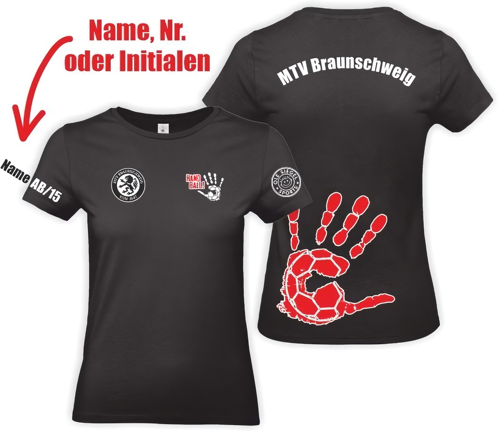 MTVBraunschweigDamenBasicT-ShirtLady02042Schwarz-XXL