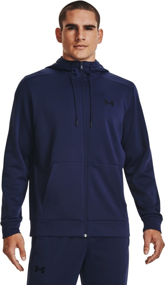 UnderArmourFleecejackeArmourFleeceHoodiemitdurchgehendemZipMidnightNavy-3XL
