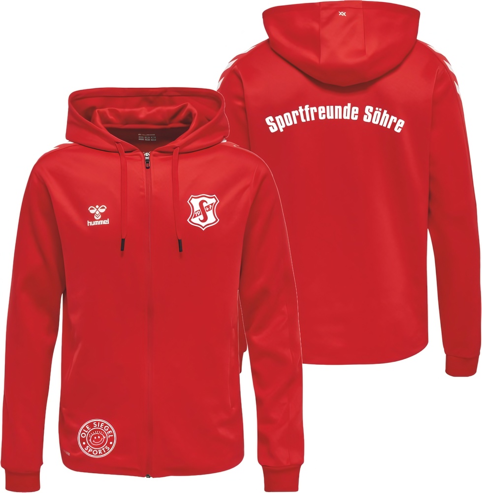 SportfreundeShreKinderHummelhmlCore20PolyZipHoodieSweatKids230854TrueRed-116-ca6Jahre