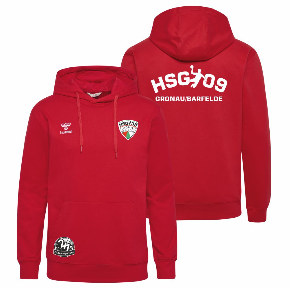 HSG09GronauBarfeldeHummelhmlGO20CottonHoodieTrueRed-S