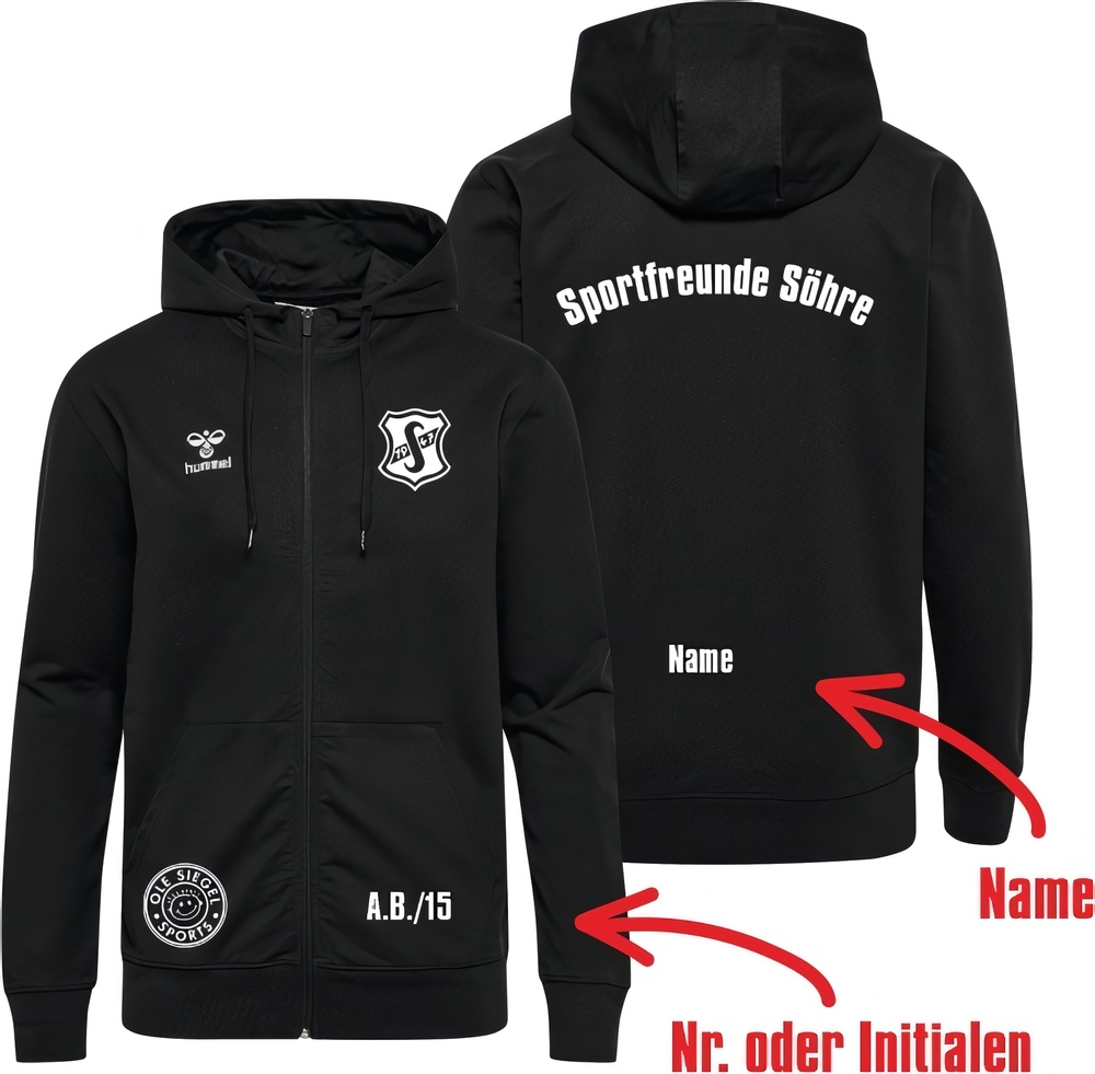 SportfreundeShreHummelhmlGO20CottonZipHoodieUnisex224837Black-XXL