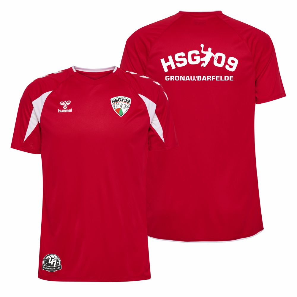 HSG09GronauBarfeldeDamenHummelhmlCORE20PolyJerseySSTrueRedWhite-XS
