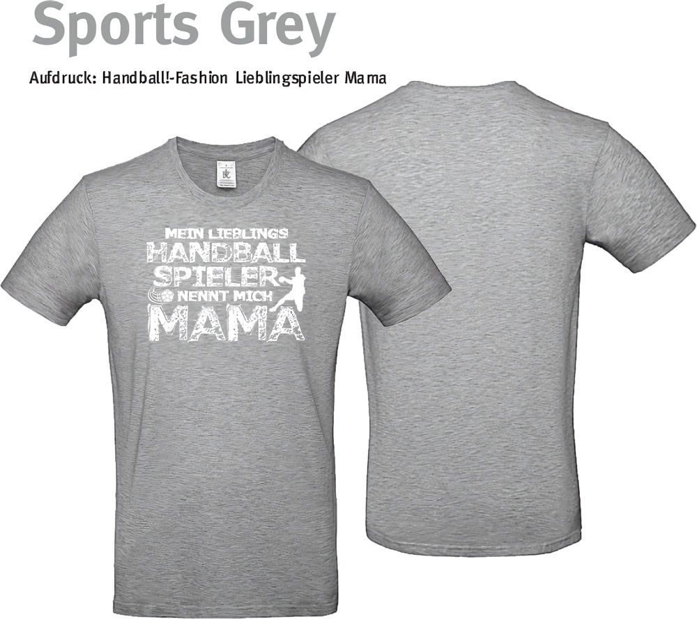 HandballFashionT-ShirtLieblingsspielerMamaTU03TSportGreyHeather-XS