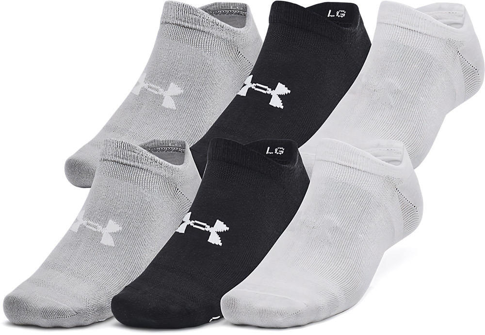 UnderArmourSockenUaEssentialNoShow6PkRed002-LUSLG