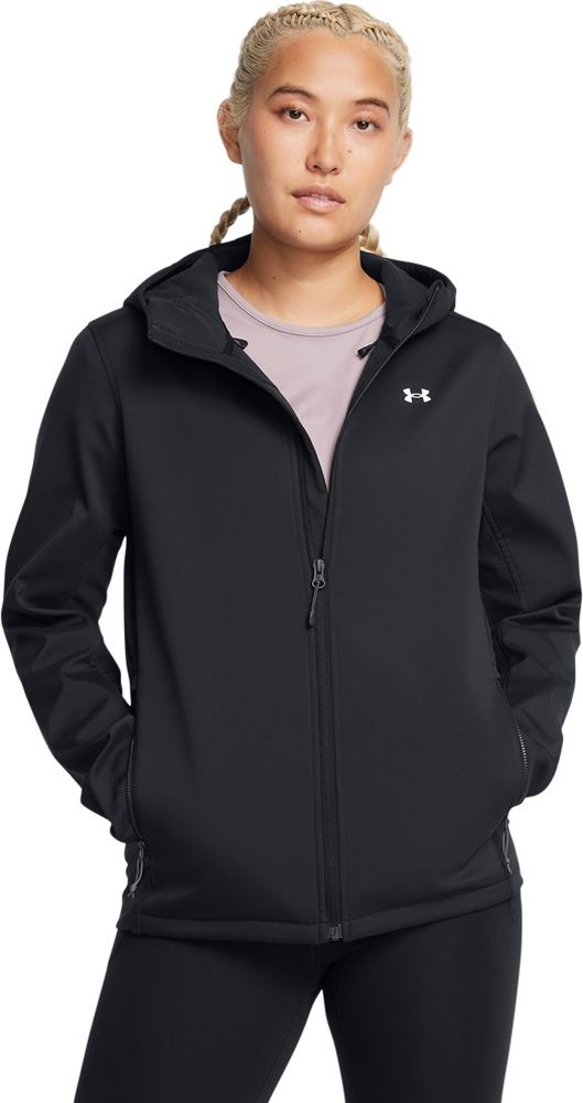 UnderArmourDamenSoftshelljackeShieldHoodedJacket1371595Black002-XXS