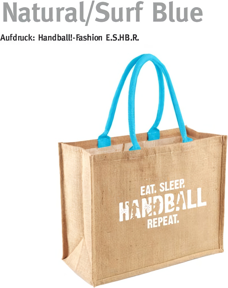 HandballFashionTragetascheEatSleepHandballRepeatW40742x3319cmNatural-SurfBlue