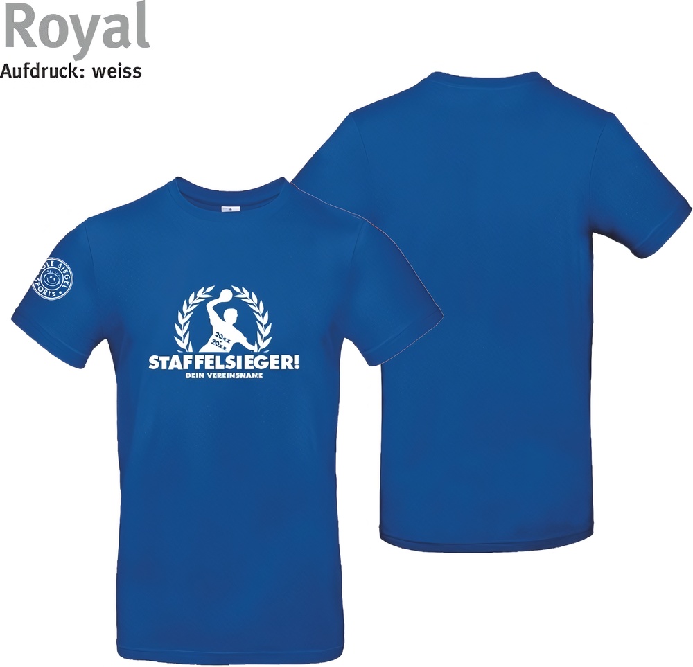 247CollectionT-ShirtStaffelsiegershirtKranzHandballMenTU03TRoyalBlue-XS
