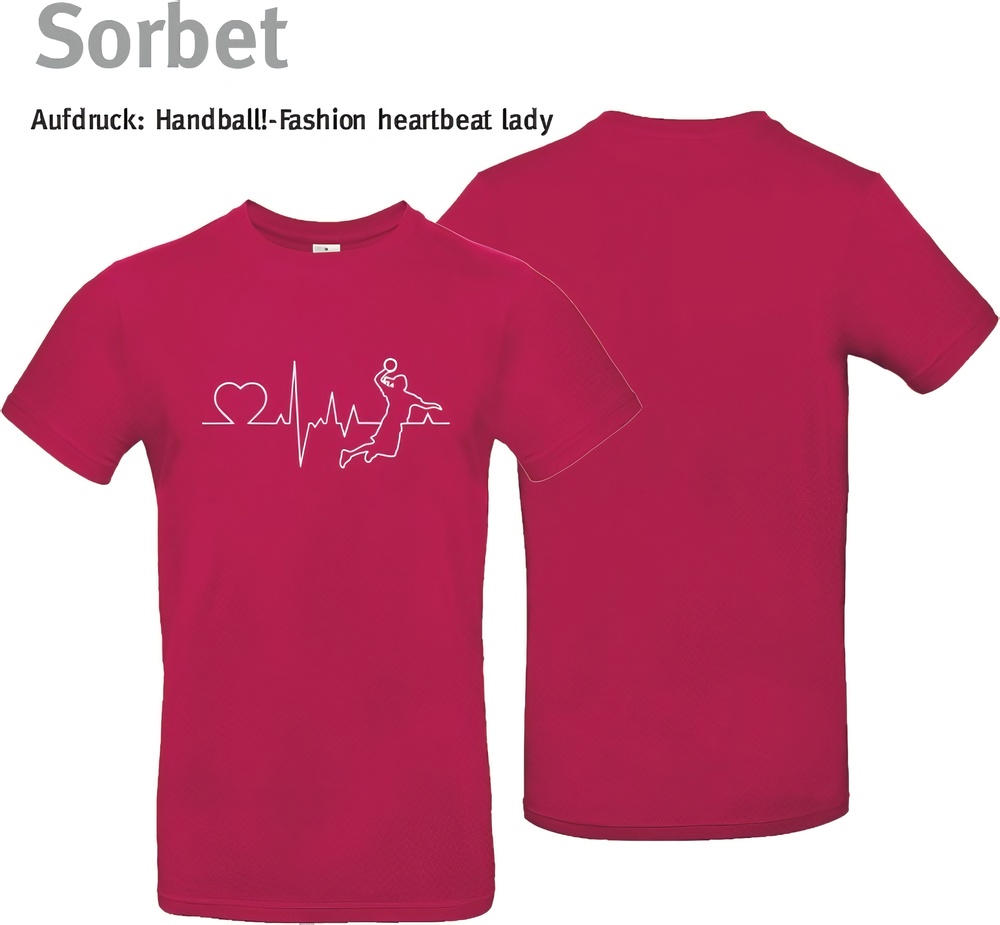 HandballFashionT-ShirtHeartbeatLadyTU03TSorbet-XS