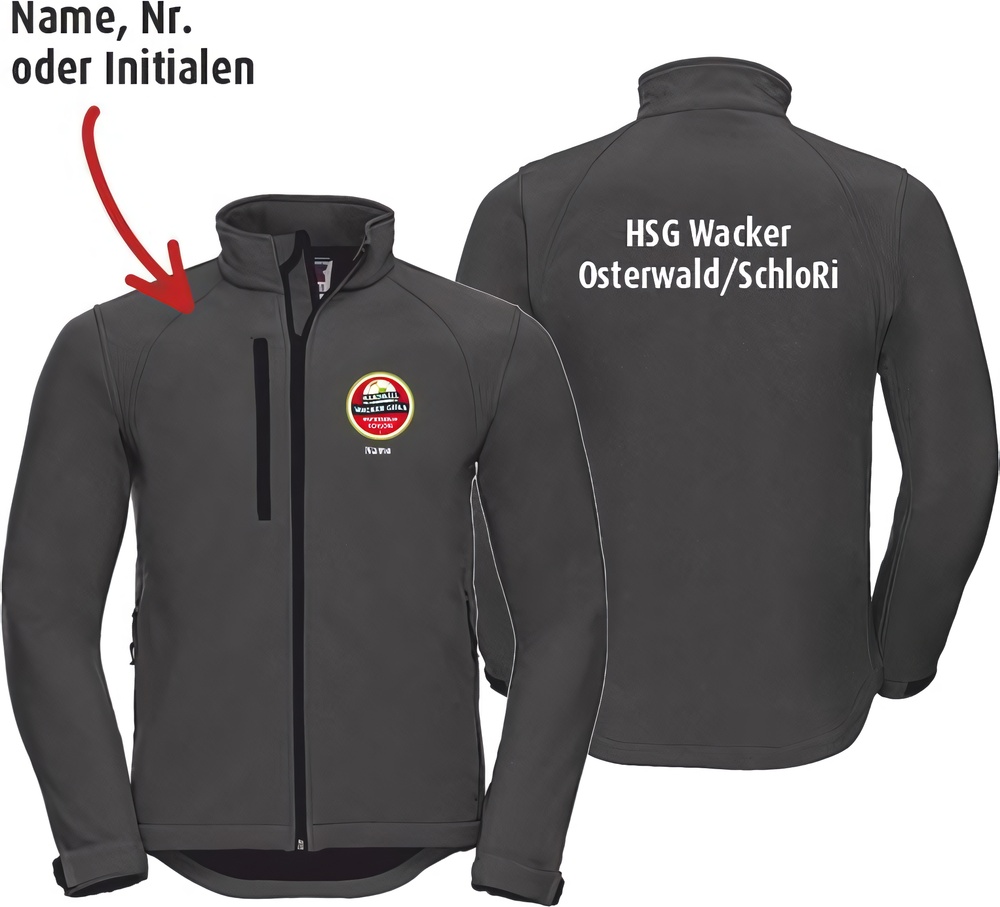 HSGWackerOsterwaldSchloRiBasicSoftshelljackeUnisex43800Titanium-XXL