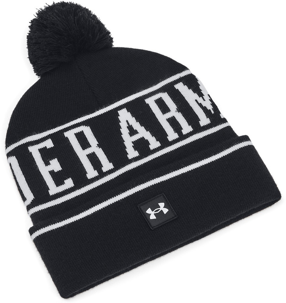 UnderArmourMtzeMHalftimePomBeanieBlack001-USOSFM