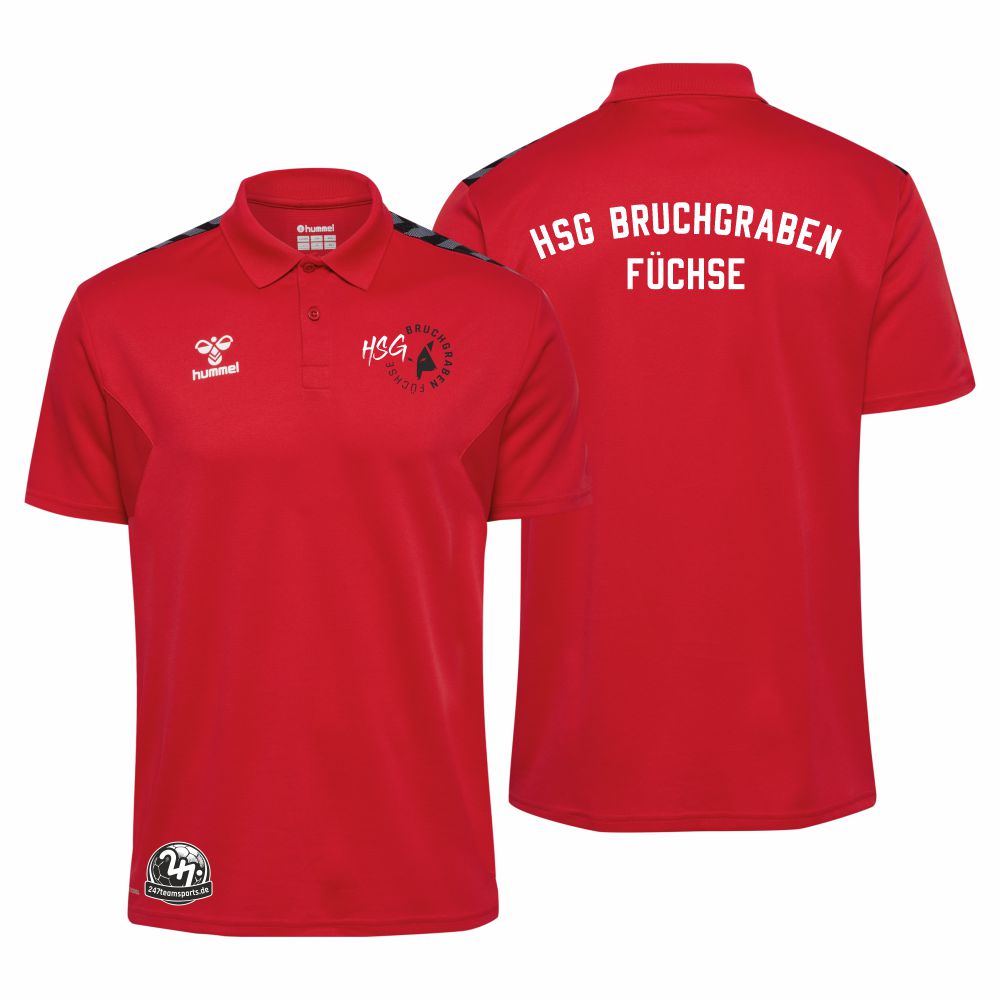 HSGBruchgrabenFchseHummelhmlAuthenticPLFunctionalPoloUnisex219991TrueRed-3XL