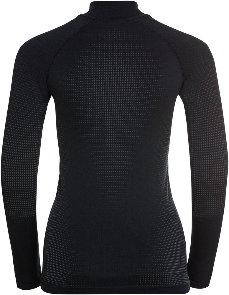 OdloDamenBlTopTurtleNeckLong-SleeveHalfZipPerformance196221Black-NewOdloGraphiteGrey-L