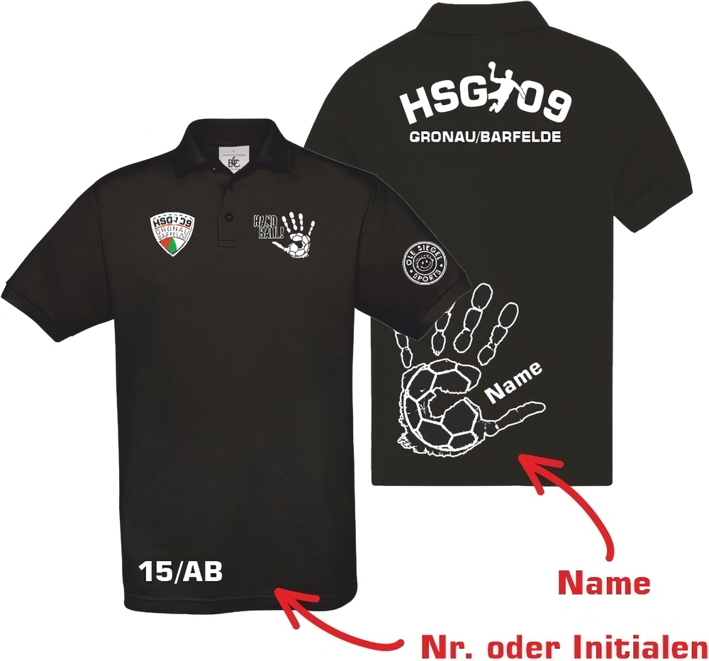 HSG09GronauBarfeldeBasicPoloUnisex54942SchwarzSchwarz-XXL