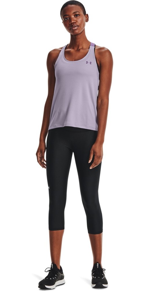 UnderArmourDamenLeggingsHeatGearArmourNo-SlipWaistband-CaprihoseBlack-XSSHORTUSXSS