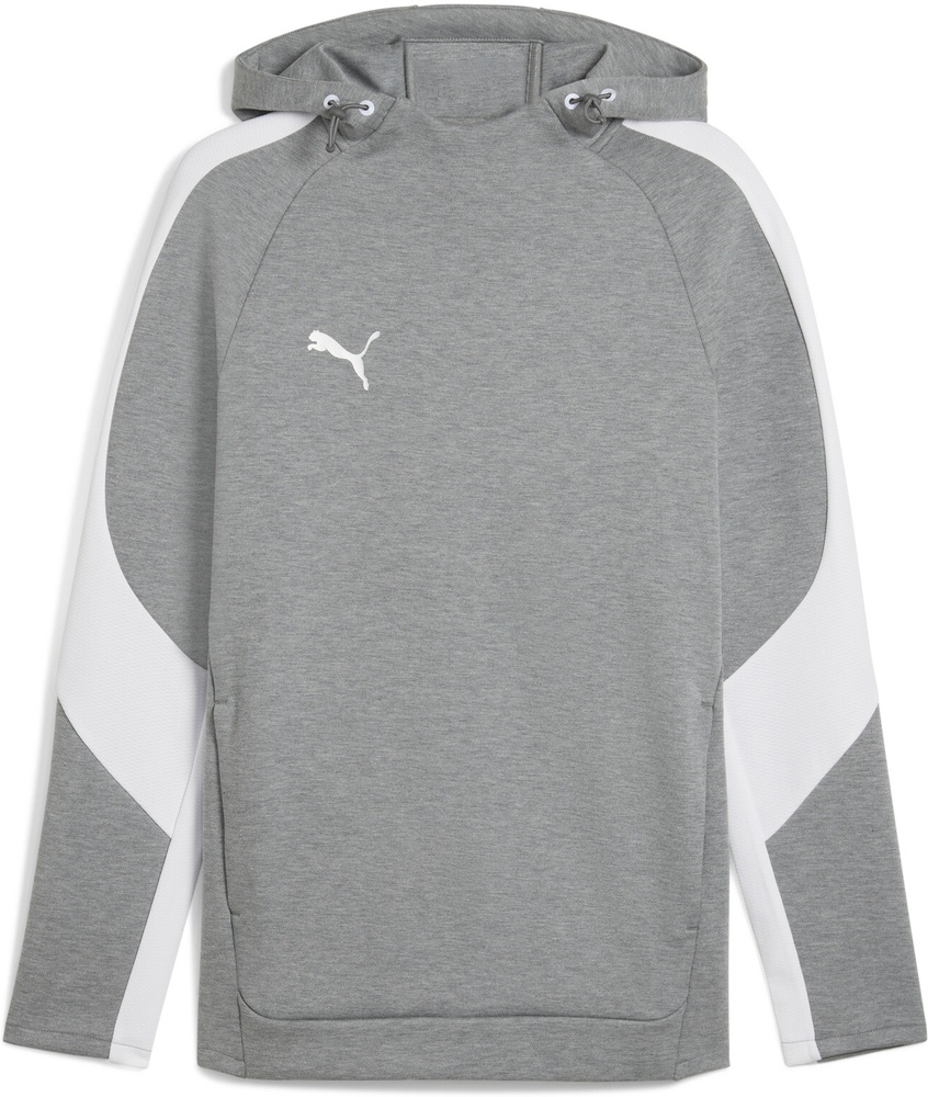 PumaHoodieTeamEVOSTRIPEHoody659954MediumGrayHeather-PumaSilver-PumaWhite-XXL